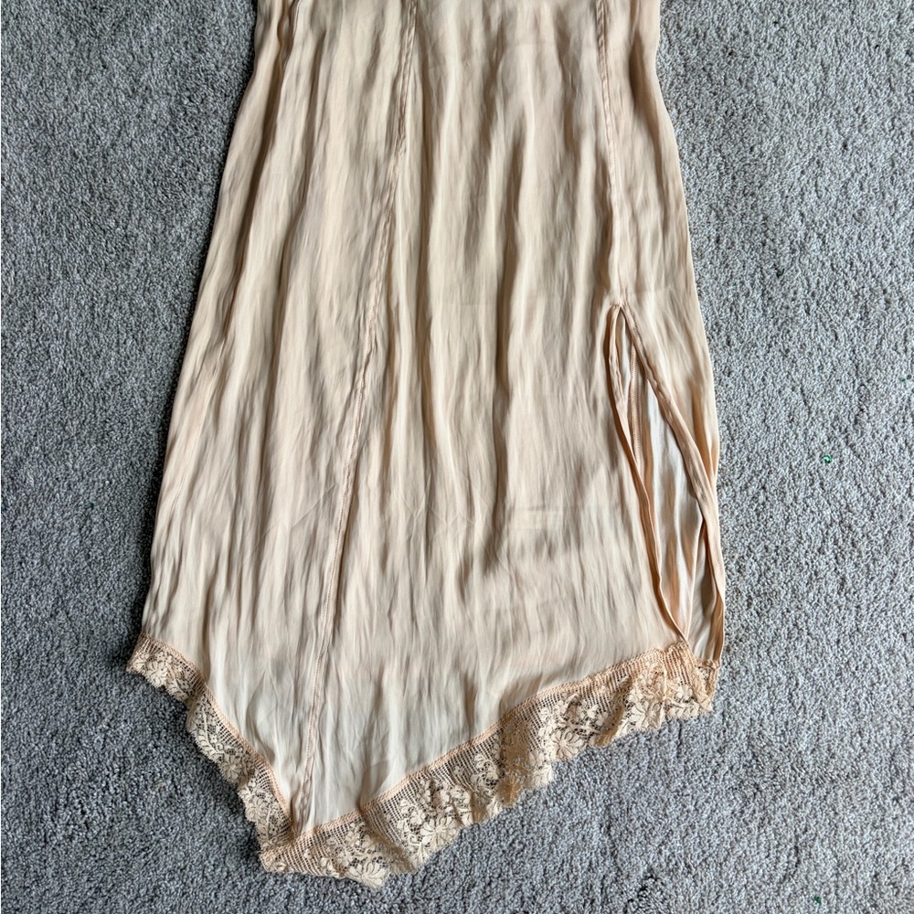 Elegant Cream Lace Trim Skirt
